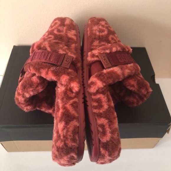 UGG  Fluff It Pop Logo Slide wool blend slipper. Size: 14 - Picture 7 of 9